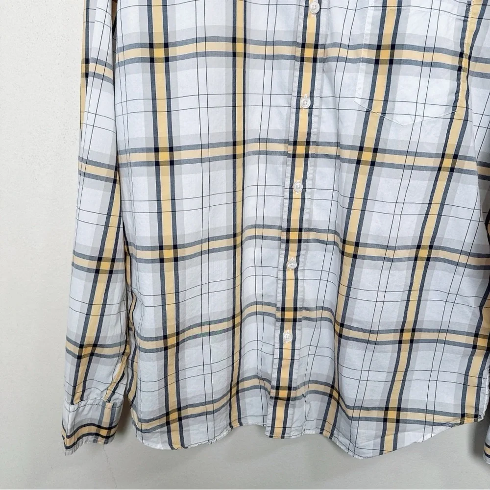 J.crew Mens XL Plaid Light Weight Slim Fit Shirt
